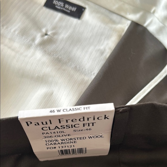 Paul Fredrick Green Chinos Relaxed Fit - Picture 9 of 12